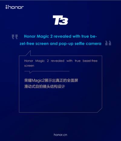 榮耀Magic2德國亮相，全新全面屏獲國內(nèi)外媒體狂贊