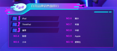 蘇寧雙十一電腦悟空榜：iPad稱王，ThinkPad能反攻嗎？