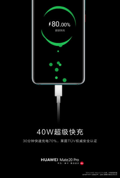 手機充電太費時間？華為Mate 20系列40W快充讓你快速“回血”