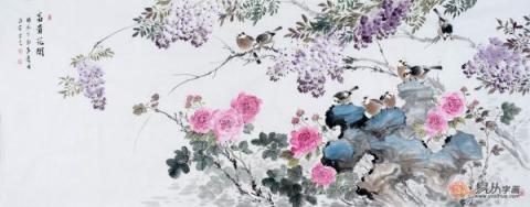 當(dāng)代花鳥畫美女作家，許芬藝術(shù)簡介