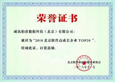 “2018軟件高成長(zhǎng)企業(yè)20強(qiáng)”出爐，數(shù)據(jù)庫(kù)新銳柏睿數(shù)據(jù)榮登榜單