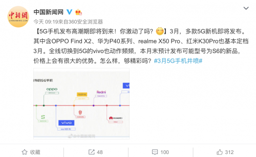 vivo沖擊全系5G！vivo S系列新品S6被曝加入5G行列