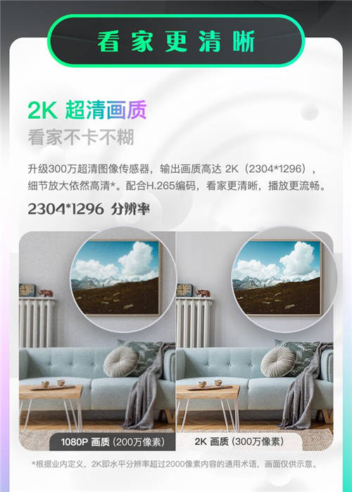 2K高清畫質 360智能攝像機云臺AI版標準款“真香”預售