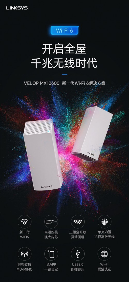 Linksys領(lǐng)勢(shì)WiFi6路由器開啟全屋千兆無線時(shí)代