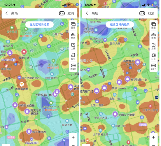 消費市場顯活力 百度地圖熱力圖顯示五一多地購物中心熱度高