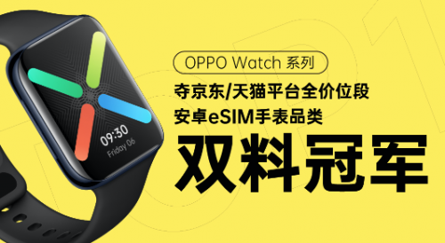 618首戰(zhàn)告捷！OPPO Watch全價(jià)位段斬獲安卓eSIM品類雙料冠軍