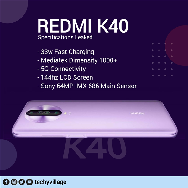 Redmi新旗艦！K40 5G首曝光：144Hz屏/聯(lián)發(fā)科天璣1000+