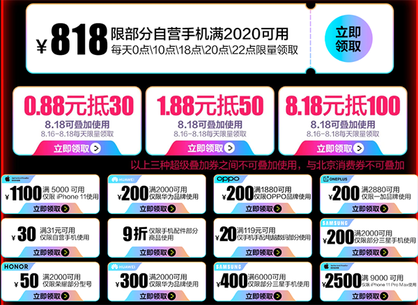 京東818手機節(jié)最后“抄底” 榮耀手機至高24期免息