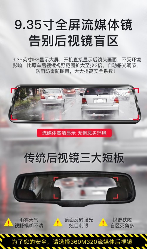 雨天駕駛安全沒保障？360行車記錄儀M320來護你周全