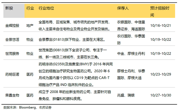 10月物業(yè)、醫(yī)藥新股強勢來襲！老虎證券最高15倍杠桿成港股打新“神器”