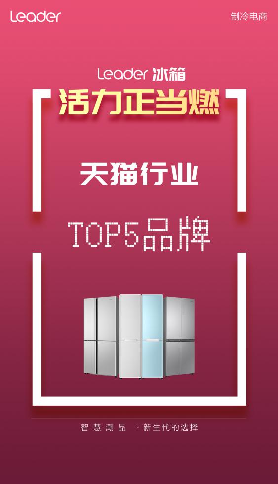 躍居TOP5！被年輕人喜歡的Leader冰箱，雙11榜上有名