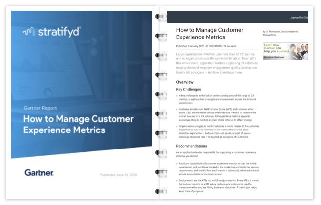 斯圖飛騰Stratifyd：Gartner客戶體驗指標管理報告