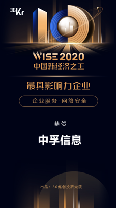 打造信創(chuàng)領(lǐng)先品牌，中孚信息獲評36氪「2020最具影響力企業(yè)」