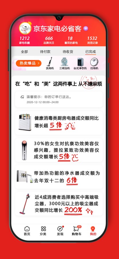 健康消毒類(lèi)廚房電器同比增長(zhǎng)超5倍，京東12.12成品牌商家年終最大增量場(chǎng)