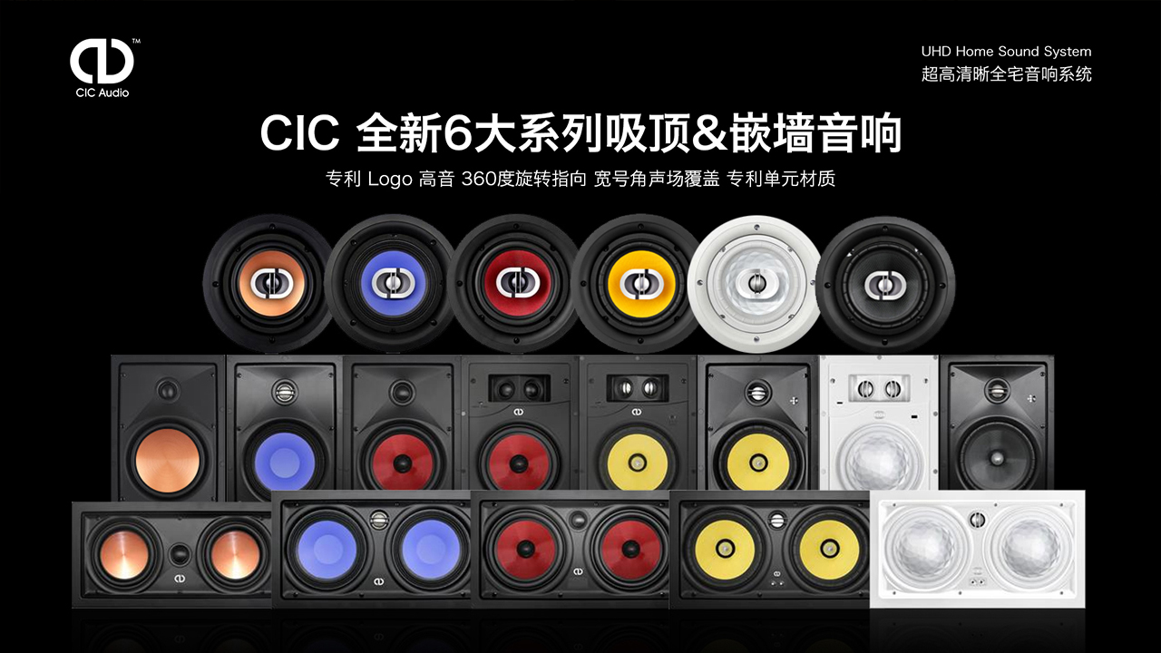 CIC 2021新品第一波：全新6大系列吸頂&嵌墻音響，真香！