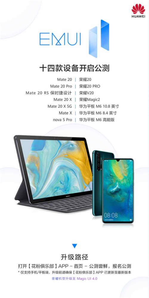 華為Mate 20系列等14款機(jī)型迎來EMUI 11公測(cè)升級(jí)，暢享三大新體驗(yàn)