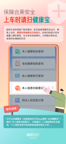 助力疫情可防可控 嘀嗒出行疫情防護(hù)再升級(jí) 乘客需戴口罩掃健康碼
