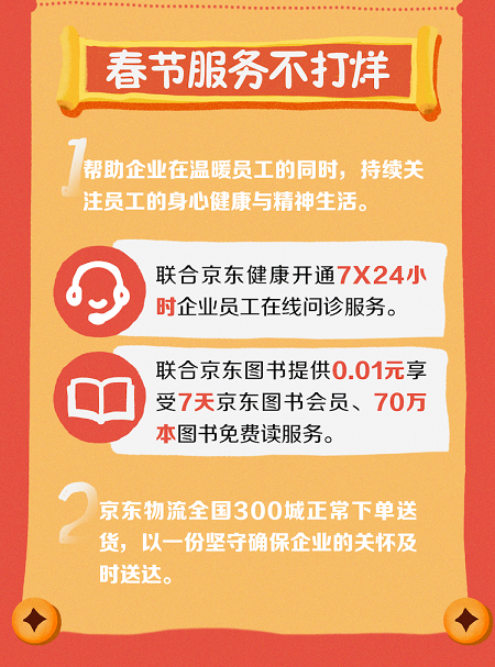 京東企業(yè)業(yè)務發(fā)起“溫暖企業(yè)原年人”行動 讓企業(yè)福利更有年味