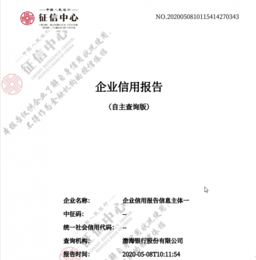 渤海銀行為小微企業(yè)提供全天候全免費企業(yè)信用自助查詢服務(wù)