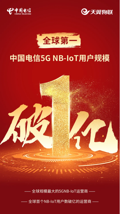 5G NB-IoT用戶規(guī)模破1億 中國電信聚合產業(yè)生態(tài)釋放5G物聯新價值