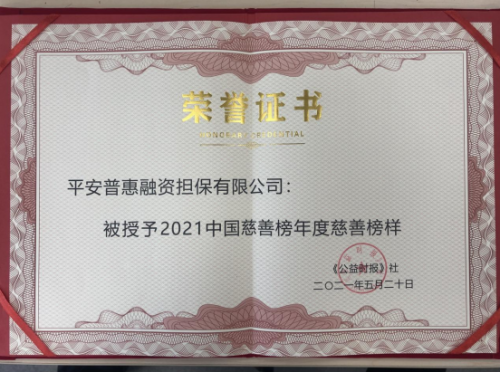 多角度、深層次履行社會責任，平安普惠榮獲“年度慈善榜樣”