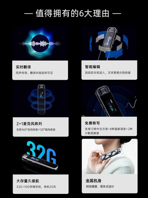 618狂歡來襲，訊飛智能錄音筆A1B1H1入手不虧