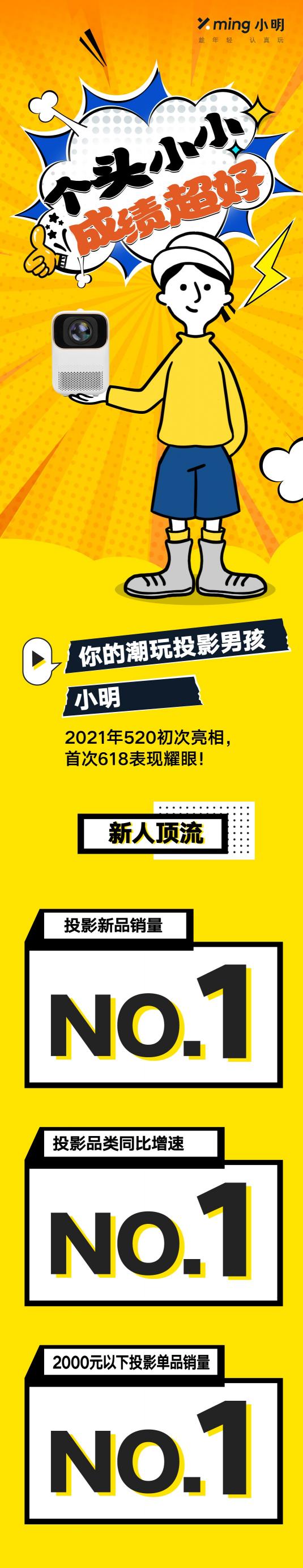 潮界頂流 首秀即王者 小明 Q1 迷你投影儀618包攬多項(xiàng)桂冠