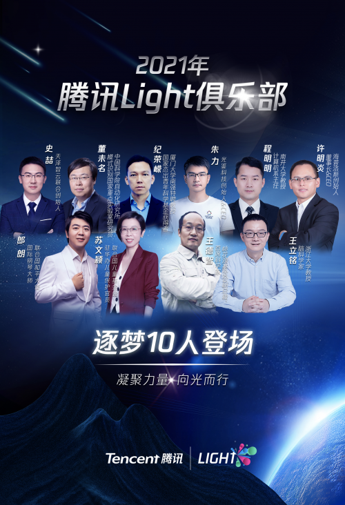 騰訊發(fā)起“Light青年俱樂部”，首批10位成員涵蓋多維領(lǐng)域