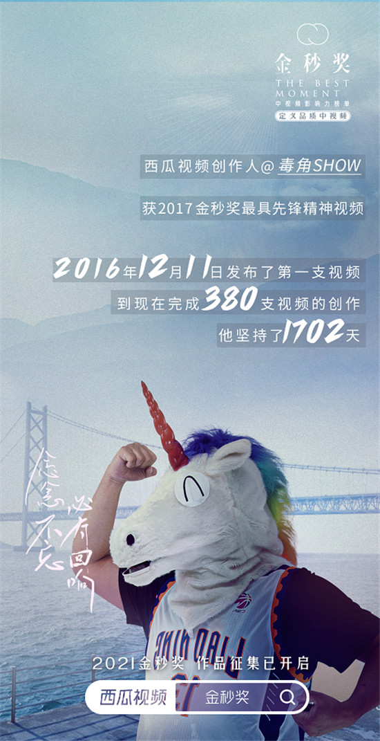 西瓜視頻開(kāi)啟“2021金秒獎(jiǎng)-中視頻影響力榜單”評(píng)選