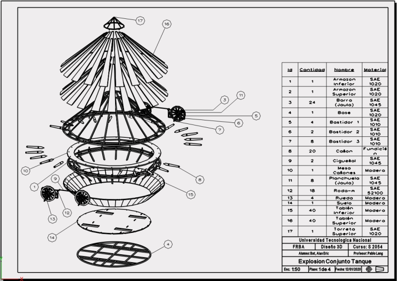 現(xiàn)代與歷史的碰撞：阿根廷學(xué)生應(yīng)用中望3D，技術(shù)重現(xiàn)達(dá)·芬奇“飛碟”坦克原型