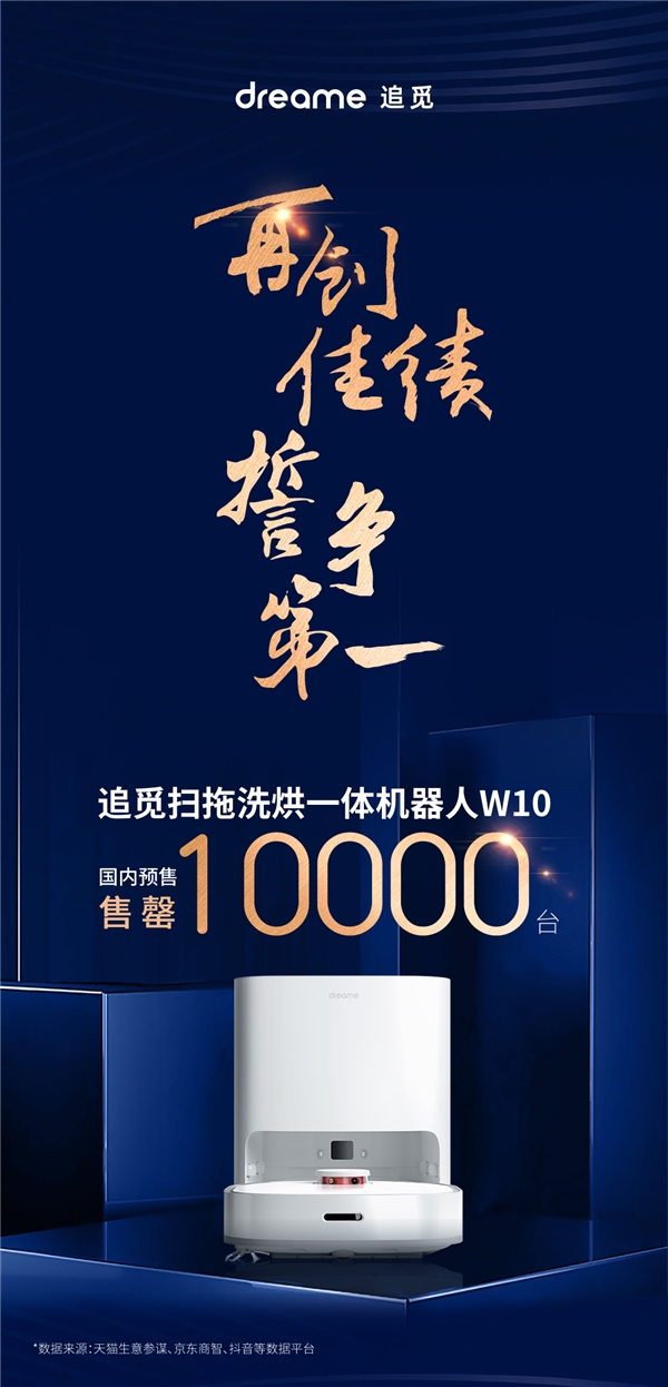 追覓W10新品上市首月售罄10000臺！一鍵開啟全自動(dòng)智能清潔生活