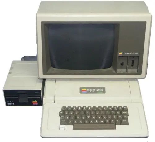 ▲Apple II型電腦