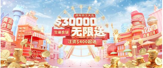 虎年開工大吉，領(lǐng)峰送$30000炒黃金，人人都可領(lǐng)！