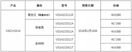 新款VAIO SX14京東預(yù)售開(kāi)啟 窄邊4K大屏輕至1公斤