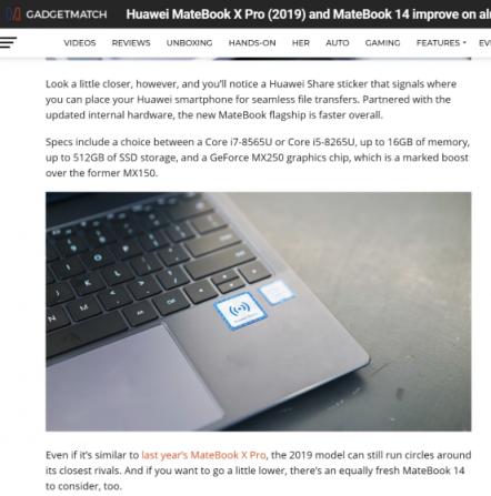 金牌外媒為新款HUAWEI MateBook X Pro瘋狂打Call!