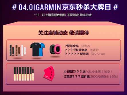 Garmin30周年慶 京東大牌秒殺日