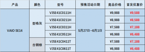 新款VAIO SE14上市 隨時(shí)隨地盡情作樂