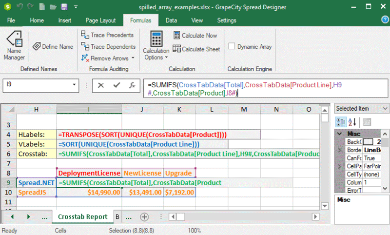 Spread.NET 表格控件 V12.1 正式發(fā)布！加入動態(tài)數(shù)組，讓公式運算更具效率