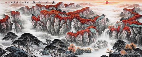 畫家宋唐《萬(wàn)山紅遍》賞析：生意旺、事業(yè)順、招財(cái)聚寶