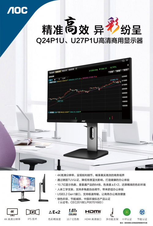 以企業(yè)需求為導(dǎo)向,AOC P1系列商用顯示器實現(xiàn)精準營銷!