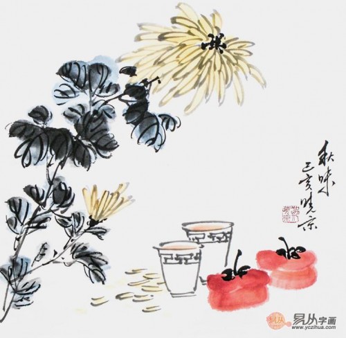 茶樓適合什么掛畫？古典古韻花鳥畫，賞畫品茶環(huán)境佳