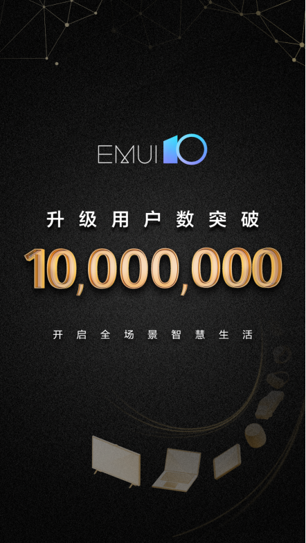 EMUI10升級(jí)用戶突破千萬(wàn)啦，用戶口碑爆棚，使用流暢度提升顯著