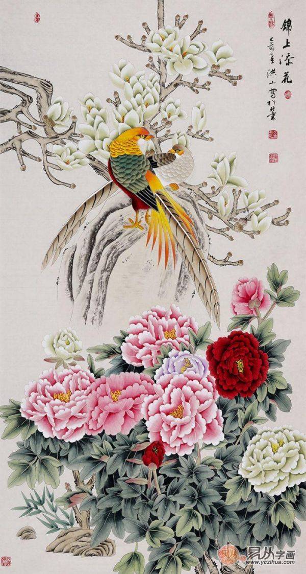 玄關(guān)用什么畫裝飾比較好，經(jīng)典好寓意玄關(guān)花鳥畫解讀