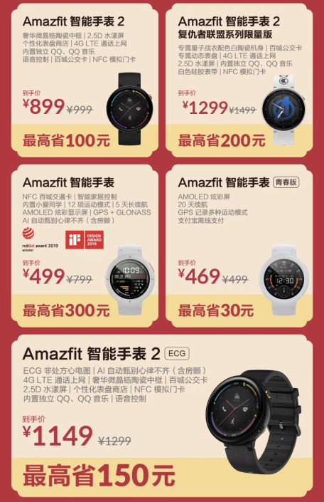 天貓年貨節(jié)大促，華米科技智能手表Amazfit GTR最高直降230元