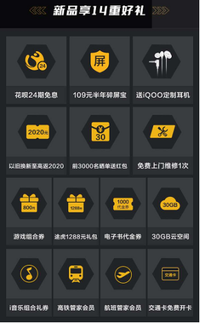 買(mǎi)iQOO 3上天貓超品，購(gòu)機(jī)享14重“壕”禮