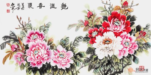 客廳白墻掛什么裝飾畫好，這幾幅花鳥國畫作品最合適了