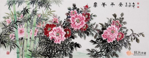 客廳白墻掛什么裝飾畫好，這幾幅花鳥國畫作品最合適了