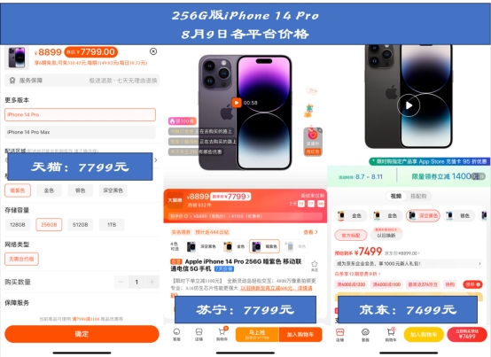 實(shí)測(cè)對(duì)比各平臺(tái)近期活動(dòng) 告訴你iPhone 14哪里買最便宜